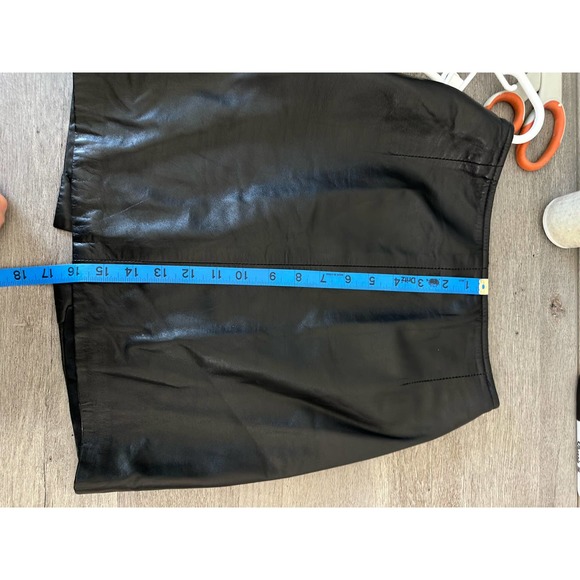 Vericci Leather Mini Skirt Y2K Black XS - Picture 6 of 7